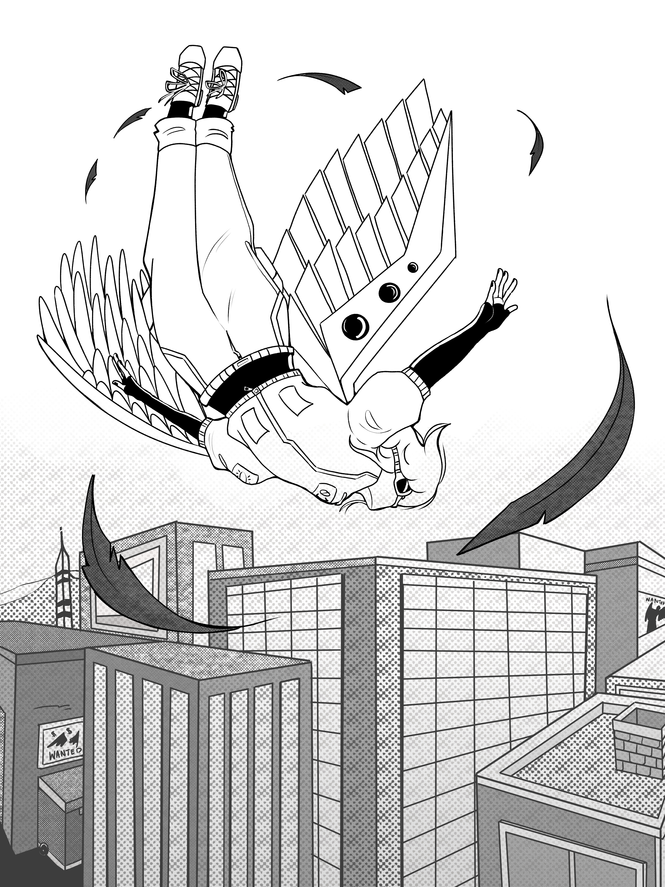 Daisy Illustration Flying